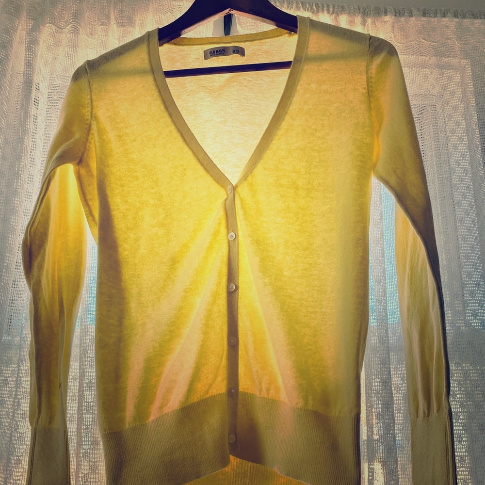Old Navy light yellow cardigan
